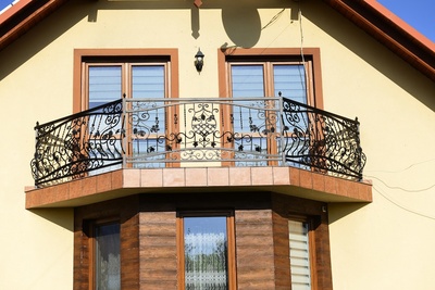 Balustrada zewnętrzna czarna ozdobna BKZ 097