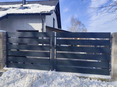 Ogrodzenie kute nowoczesne czarne OK 066