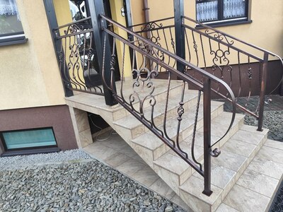 Balustrada zewnętrzna schodowa ozdobna BKZ 091
