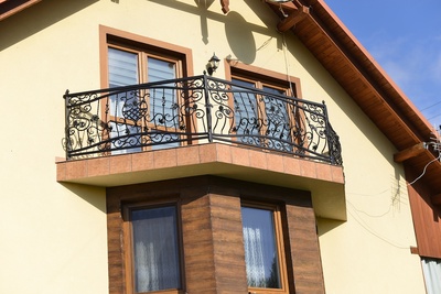 Balustrada zewnętrzna czarna ozdobna BKZ 097