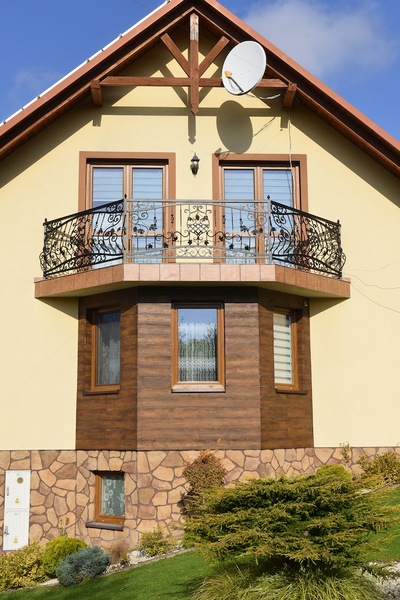 Balustrada zewnętrzna czarna ozdobna BKZ 097