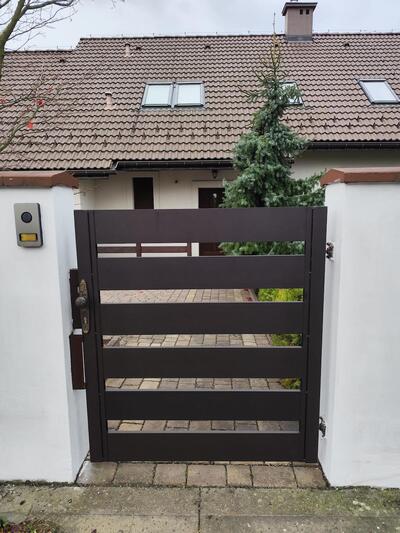 Brama wjazdowa przesuwna ogrodzeniowa czarna BP 032