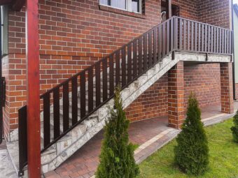 Balustrada zewnętrzna profile podłużne brąz&nbsp;BKZ 062