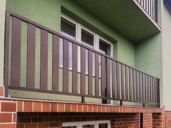 Balustrada zewnętrzna profile podłużne brąz&nbsp;BKZ 062