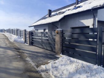 Brama wjazdowa przesuwna ogrodzeniowa nowoczesna BP 034