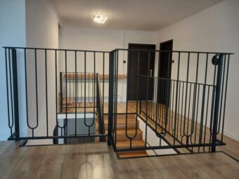 Balustrada wewnętrzna czarna schodowa BKW 054